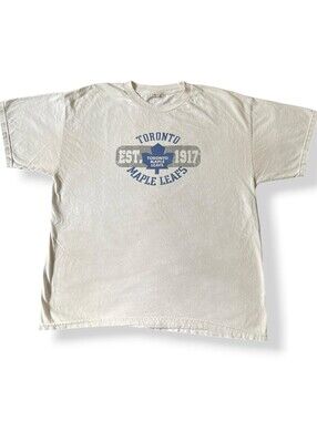 Vintage Y2K NHL Toronto Maple Leafs AAA T-Shirt White Mens XL